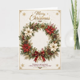 クリスマスリースのクリスマスグリーティングカード シーズンカード