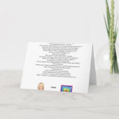 クリスマスリースのブランクカード サンキューカード (裏面)