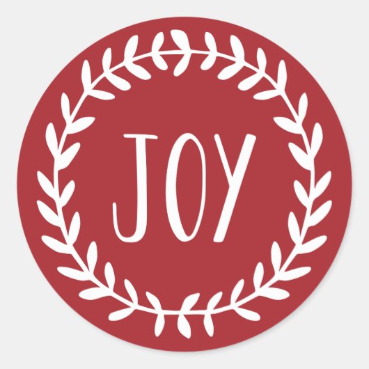 クリスマスリースのホリデーシーズン ラウンドシール (正面)