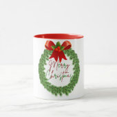クリスマスリースのマグカップ マグカップ (中央)