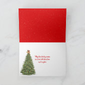 クリスマスリースの休日の挨拶 カード (内部)