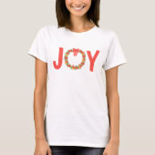 クリスマスリースの喜び 祝祭の休日 Tシャツ (正面)