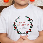 クリスマスリースの家族お祝い Tシャツ