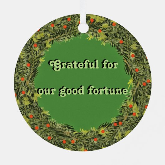 クリスマスリースの次最高のの友だち メタルオーナメント (裏面)