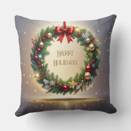 クリスマスリースの祭典 クリスマス スロー枕 クッション