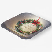 クリスマスリースの祭典 ホリデー紙皿 ペーパープレート (傾斜あり)