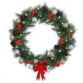 クリスマスリースの記念品 オーナメントカード