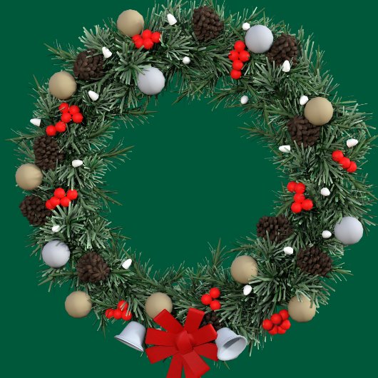 クリスマスリースの記念品 オーナメントカード
