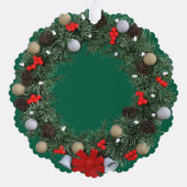 クリスマスリースの記念品 オーナメントカード (裏面)