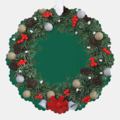 クリスマスリースの記念品 オーナメントカード (正面)