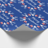 クリスマスリースの贈り物パーソナライズされた ラッピングペーパー (角)