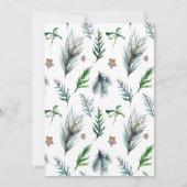 クリスマスリースの鳥のホリデーパーティーの招待状 招待状 (裏面)