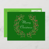 クリスマスリースはがき シーズンポストカード (正面/裏面)