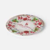 クリスマスリースアート紙プレート ペーパープレート (アングル)