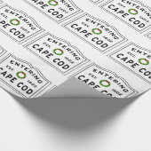 クリスマスリースインエントケープコッド ラッピングペーパー (角)