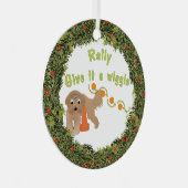 クリスマスリースウィグルラリー メタルオーナメント (正面右)
