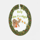 クリスマスリースウィグルラリー メタルオーナメント (正面左)