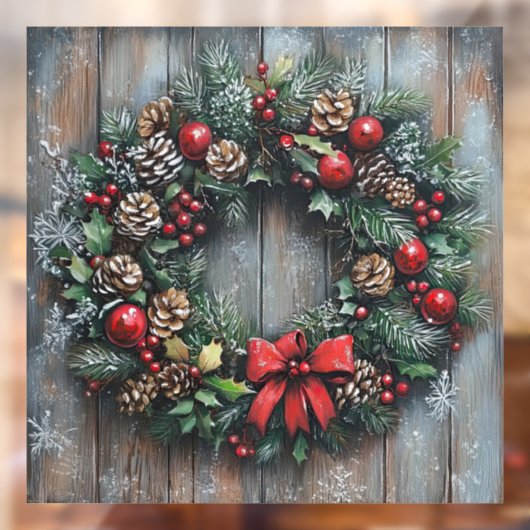 クリスマスリースウィンドウの固定 ウィンドウサイン (シート2)