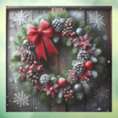 クリスマスリースウィンドウの固定 ウィンドウサイン (シート3)