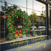 クリスマスリースウィンドウの固定 ウィンドウサイン