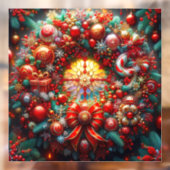 クリスマスリースウィンドウの固定 ウィンドウサイン (シート2)