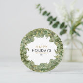 クリスマスリースエレガントモダンシック写真 シーズンカード (スタンド正面)