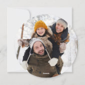 クリスマスリースエレガントモダンシック写真 シーズンカード (裏面)