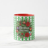 クリスマスリースオン休日カラー マグカップ (中央)