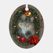 クリスマスリースオーナメントと写真 メタルオーナメント (裏面)