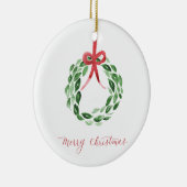 クリスマスリースオーナメント セラミックオーナメント (右)