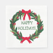 クリスマスリースカスタムハンドドロッドホリデー スタンダードランチョンナプキン (正面)