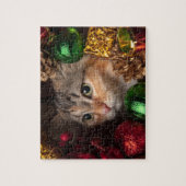 クリスマスリースキャット（110ピース）ジグソーパズル ジグソーパズル (縦)