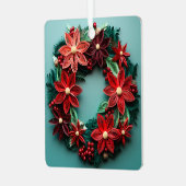 クリスマスリースクイルホリデーオーナメント メタルオーナメント (正面左)
