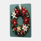 クリスマスリースクイルホリデーオーナメント メタルオーナメント (正面左)