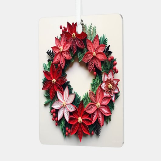 クリスマスリースクイルホリデーオーナメント メタルオーナメント (正面左)