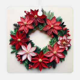 クリスマスリースクイルホリデーオーナメント メタルオーナメント