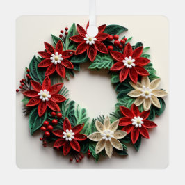 クリスマスリースクイルホリデーオーナメント メタルオーナメント