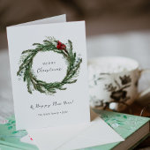 クリスマスリースクリスマスカードハッピーニューイヤー 案内状