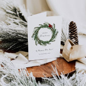 クリスマスリースクリスマスカードハッピーニューイヤー 案内状