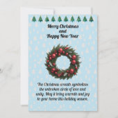 クリスマスリースグリーツホリデーカード シーズンカード (正面)