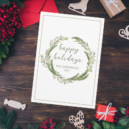 クリスマスリースグリーティングカード シーズンカード