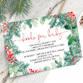 クリスマスリースグリーナリーブックベビーカード エンクロージャーカード