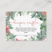 クリスマスリースグリーンリーオムツラッフルカード エンクロージャーカード (正面)