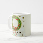 クリスマスリースコーヒーマグ コーヒーマグカップ (正面左)