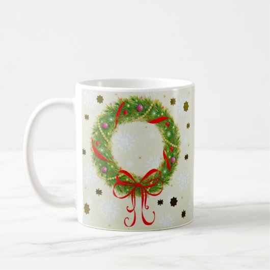 クリスマスリースコーヒーマグ コーヒーマグカップ (左)