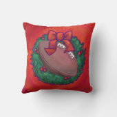 クリスマスリースサッカーオンレッド クッション (裏面)