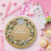 クリスマスリースシーシェルズヒトデ砂ドル ペーパープレート (パーティー)