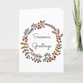 クリスマスリースシーズンのご挨拶 シーズンカード