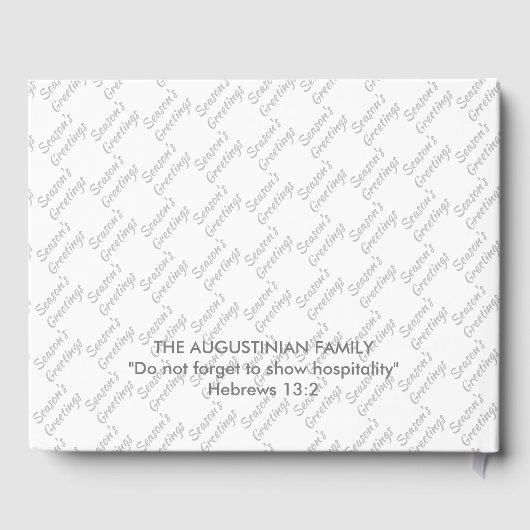 クリスマスリースシーズンズグリーティングホワイト ゲストブック (裏面)