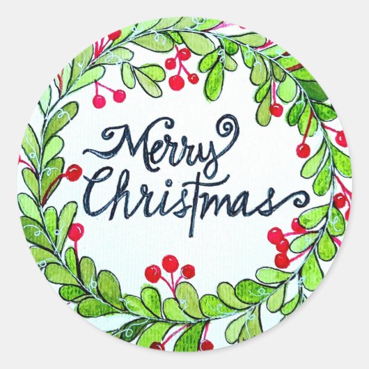 クリスマスリースシール ラウンドシール (正面)